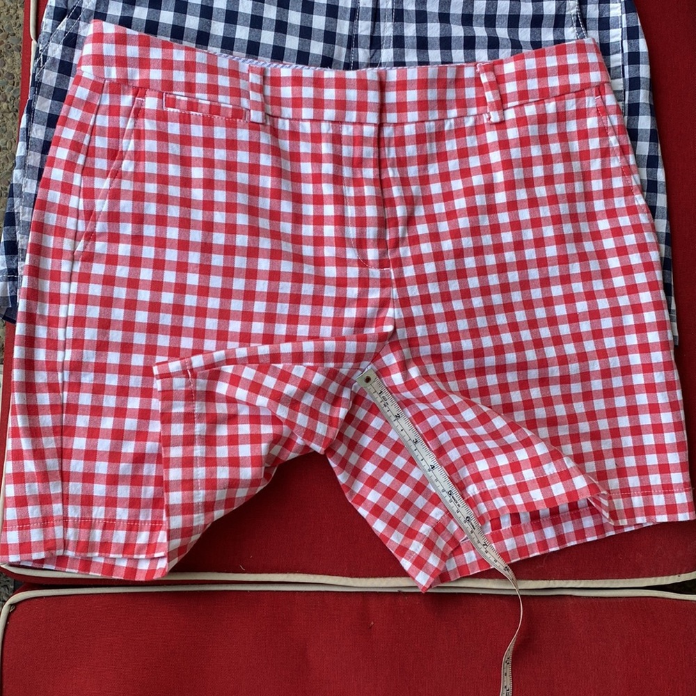 Gingham & White Bermuda Shorts - All 4 Pairs - Picture 3 of 15